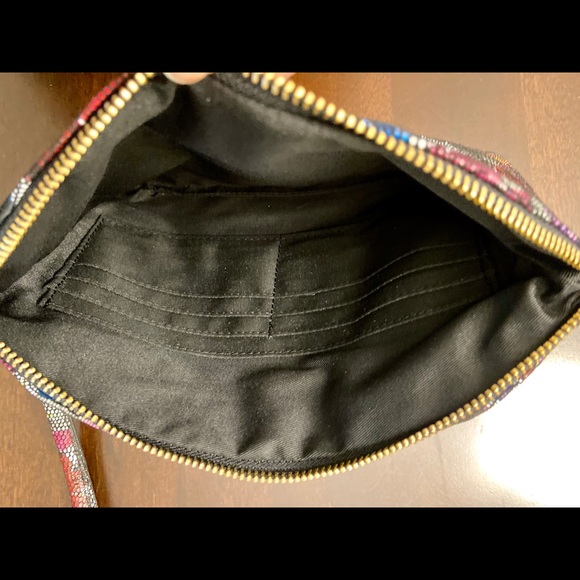 LODIS Leather Clutch With Mini/ Makeup - Picture 4 of 7